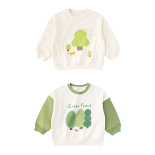 YOUGE幼歌 婴幼儿森林主题系列印花卫衣俏皮可爱百搭宽松休闲上衣