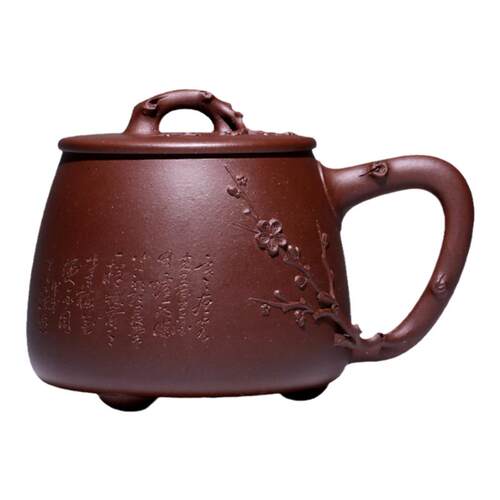 紫砂杯纯手工泡茶带盖名家储立强宜兴办公大号功夫茶具暗香石瓢