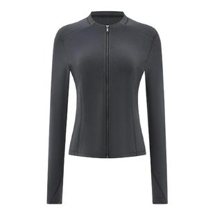 热特姆小圆领修身显瘦拉链短外套秋冬女柔软弹性短绒保暖休闲开衫