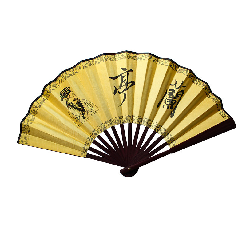8寸夏季扇子双面古风中国风绢布折扇男女式戏曲折叠小扇子汉服扇
