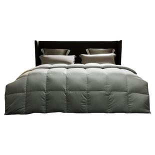 进口羽绒被98雁鸭绒冬被高级灰色保暖双人五星级酒店鹅绒冬季被芯