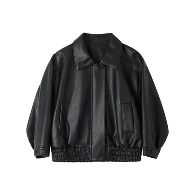 OPCP女童PU皮夹克中大童外套