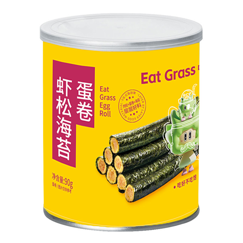 嗑草肉松海苔卷自选零食组合装（肉松、虾松、鳕鱼松、芝士味）