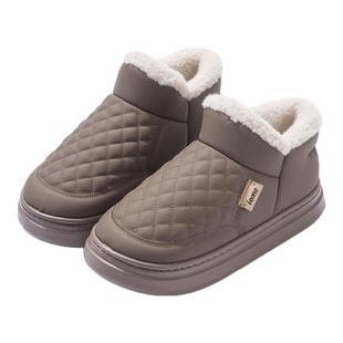 防水棉鞋男款冬季2025新款加绒加厚包跟棉拖鞋保暖外穿雪地靴男士