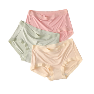 莫代尔内裤女生抗菌纯棉全棉裆无痕中腰舒适大码柔软透气三角裤头