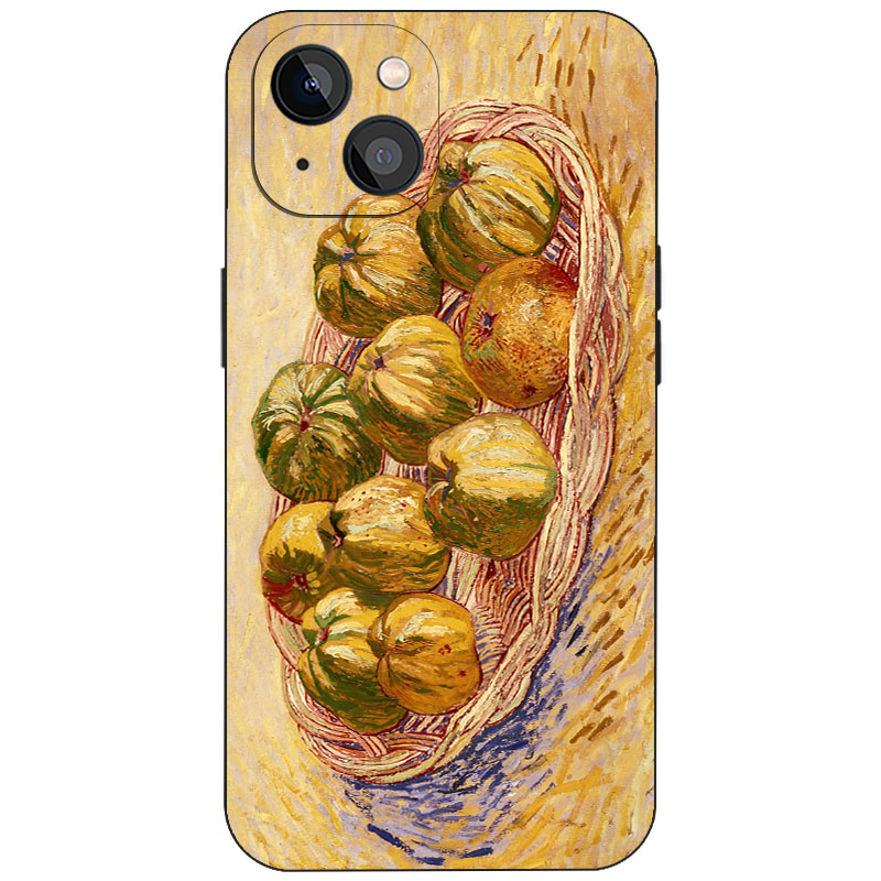 梵高编织果篮南瓜静物油画手机壳世界名画后印象派适用iPhone17ProMax苹果16复古艺术小众磁吸磨砂硅胶保护套