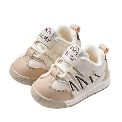 男宝宝2025新款棉鞋加绒学步