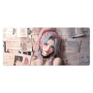 金克丝鼠标垫超大英雄联盟LOL电竞键盘电脑动漫游戏办公桌垫加厚