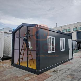 箱房斜顶阳光房 箱商业街集装 跨境批发尖顶集装 箱房旅游度假村集装