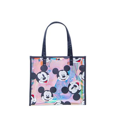 PVC透明手提袋镭射炫彩手提包女