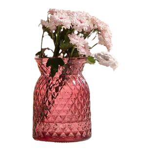 【设计收口款】彩色布袋玻璃花瓶插花家居客厅鲜花瓶装饰水培器皿