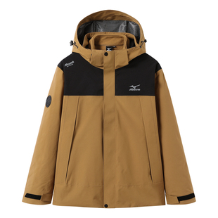 Mizuno/美津浓夹克防风防水三合一冲锋衣男士户外徒步男款登山服