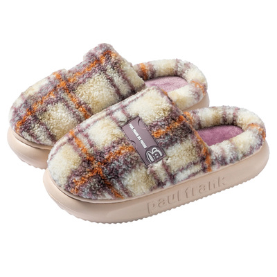 大嘴猴慵懒风加厚居家女士棉拖鞋