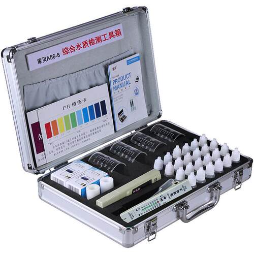 家贝水质检测工具箱专业净水器PH余氯钙镁试剂tds值通用测水套装