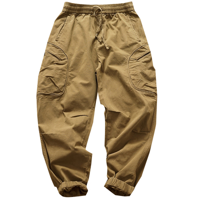 棉弹梭织质感厚实工装裤男