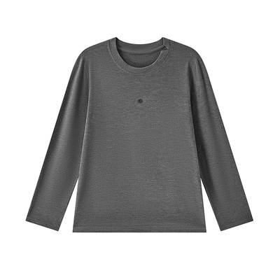 追鱼儿童亲肤倍绒圆领打底衫