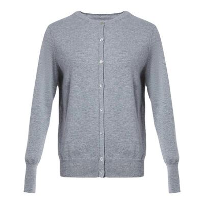 鹿王女士纯色羊绒开衫外套