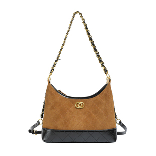 小香风包包女式2026新款小众磨砂皮菱格链条托特包超火单肩斜挎包