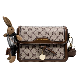 Clean Knоck印花2026新款女包单肩斜挎包手提时尚腋下百搭小方包