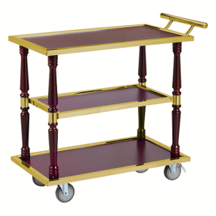 实木推车烤鸭三层送餐车餐厅上菜车不锈钢餐车餐厅酒店送餐小吃车