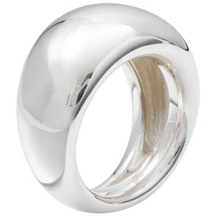 EWEST 简约素圈宽面纯银戒指女光面指环银色食指戒高级感尾戒