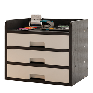 桌面收纳盒办公桌上置物架工位多层储物柜带抽屉简易宿舍整理神器