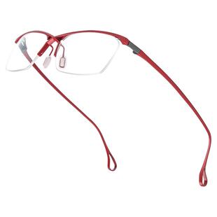 超轻纯钛眼镜框架男款日系奥山半框商务方形近视光学眼睛可配度数