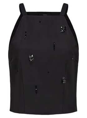 GIMING亮片工字宽松版女背心吊带