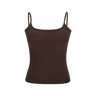 磨毛带胸垫吊带背心外穿打底上衣