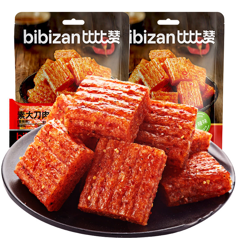 比比赞素大刀肉辣条包装零食小吃