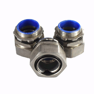 304不锈钢金属软管接头外丝内丝三柱自固式接头4分 6分 1寸 25 20