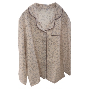 100%全棉A类双层纱卡通小兔薇拉春季2025新款开衫长袖家居服套装