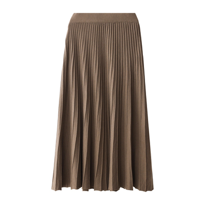 安迪绒竖条大裙摆半身裙