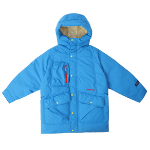 inknowing 儿童长款白鹅绒服冬季三防男女童防风保暖连帽羽绒外套