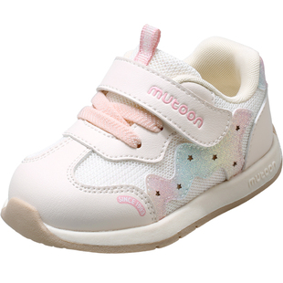 牧童学步鞋2026春季新款女童鞋婴儿软底透气网面可爱宝宝鞋子男童