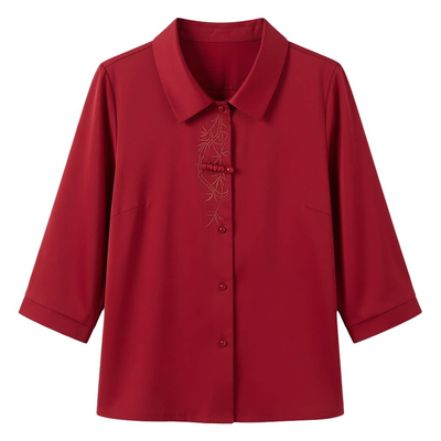 中老年妈妈时尚长袖打底衫显瘦