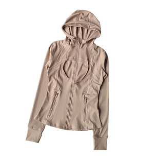 连帽开衫外套瑜伽服女秋冬拉链防风长袖修身显瘦晨跑运动健身上衣