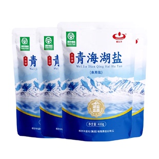 察尔汗绿色食品级青海湖盐400g*4袋未加碘食用盐