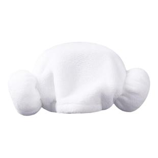 softkiss婴儿干发帽小月龄吸水速干女童宝宝洗头洗澡羊角浴帽