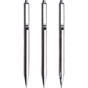 晨光全金属按动中性笔重手感水笔学生用碳素笔黑色0.5按动式签字笔商务高档高颜值低重心铁笔杆按压式圆珠笔