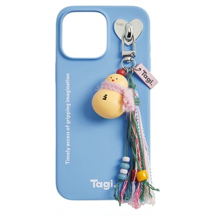 Tagi.葫芦福lulu花生花sir串珠流苏挂件保护壳磁吸可爱防摔液态硅胶手机壳iphone16pm