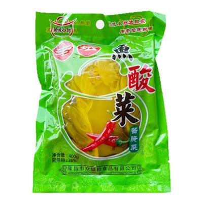四川泡菜老坛鱼酸菜400g袋装