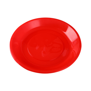 一次性盘子红色塑料带盖硬质外卖透明圆形椭圆菜盘水果盘打包餐盒