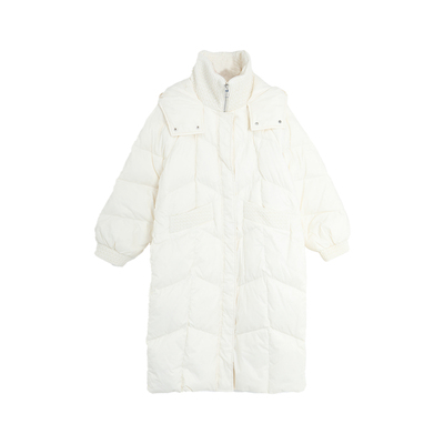 西町村屋休闲感文艺连帽长款外搭