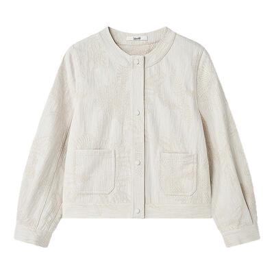 【长绒棉】Laurel劳芮新款复古提花圆领短外套LWD365W01100