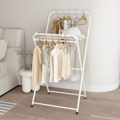 晾衣架落地家用宿舍折叠衣帽架简易卧室内阳台小型飘窗挂衣服架子