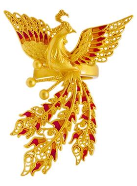 凤凰于飞戒指女士轻奢高级感小众