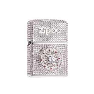 【情人节礼物】Zippo打火机八宝罗盘钻石官方正品防风煤油送男友