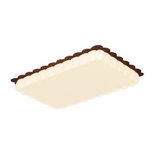 箭牌客厅吸顶灯2026新款护眼现代简约中古风蛋糕胡桃木纹大厅主灯