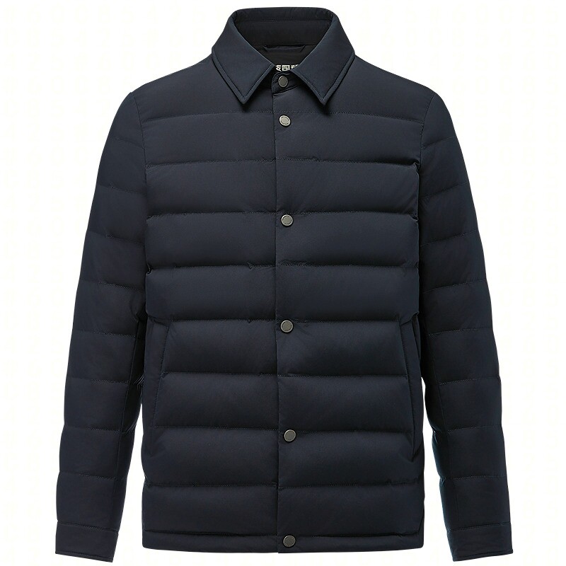 波司登短款衬衫领90鹅绒羽绒服男
